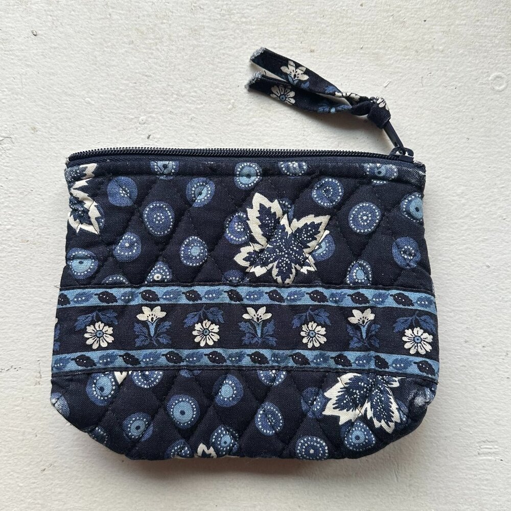 Vera Bradley Blue Coin Small Zipper Bag
